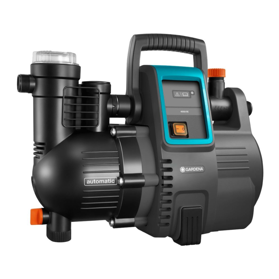 Gardena Classic 3500/4, Comfort 4000/5 (1757, 1758) - Garden Pump Manual
