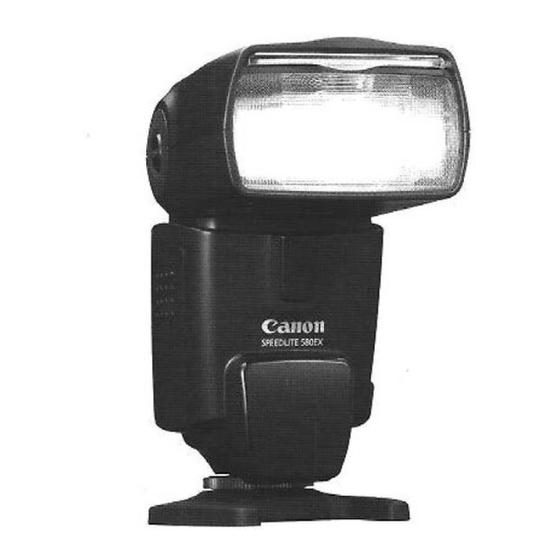 Canon 580EX - Speedlite II - Hot-shoe clip-on Flash Instruction Manual