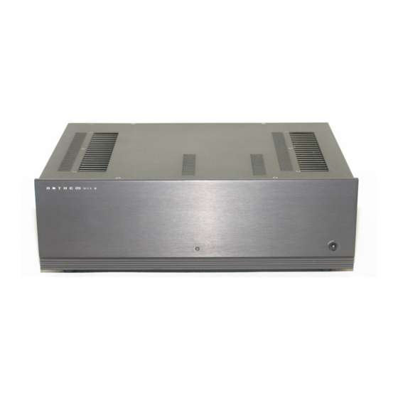 Anthem MCA SERIES Operating Manual
