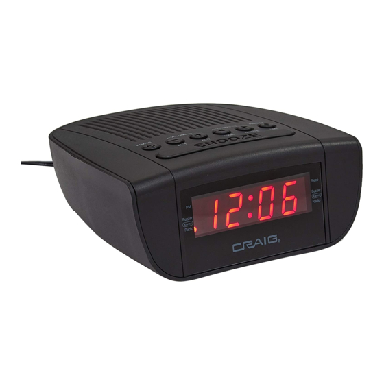 craig dual alarm clock radio with bluetooth manual