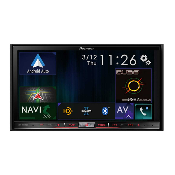 Pioneer AVIC-8200NEX Important Information For The User