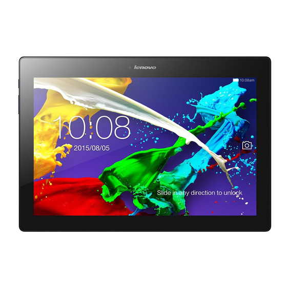 Lenovo 2 A10-70L Safety, Warranty & Quick Start Manual