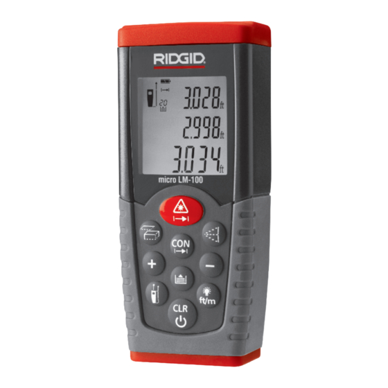 RIDGID micro LM-100 Manual