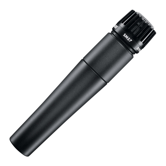 Shure LEGENDARY PERFORMANCE SM57 User Manual