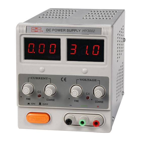 MASTECH HY3002 USER MANUAL Pdf Download | ManualsLib