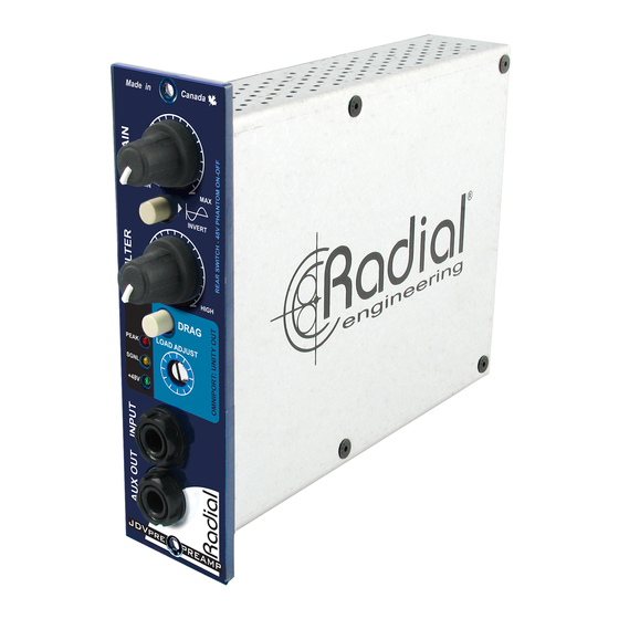 RADIAL ENGINEERING JDVPRE 500 USER MANUAL Pdf Download ManualsLib