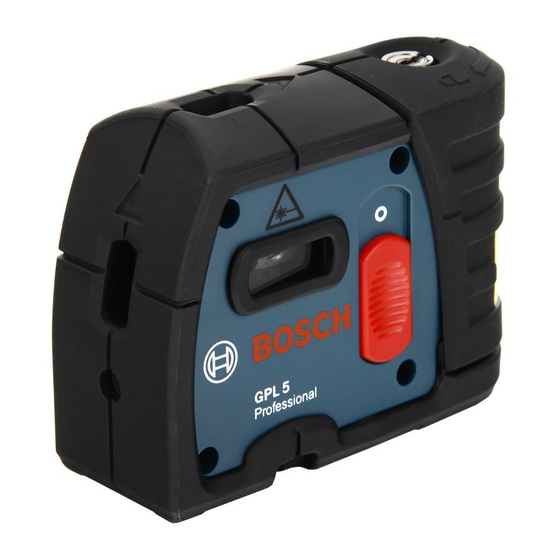 BOSCH GPL 5 PROFESSIONAL ORIGINAL INSTRUCTIONS MANUAL Pdf Download