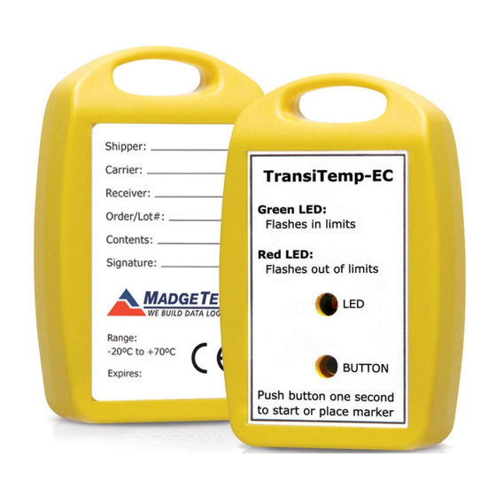 MadgeTech TransiTemp-EC Product User Manual