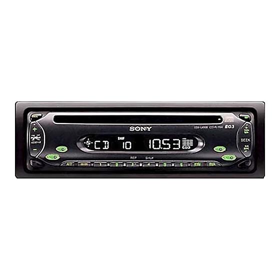 Sony CDX-L495EE Car CD Player Manuals