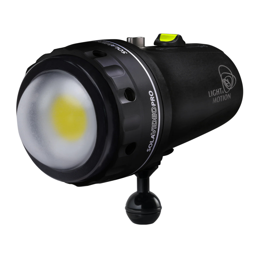 Light & Motion SOLA - Underwater Lighting Manual