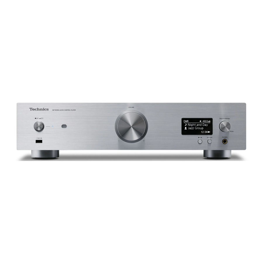 Technics SU-R1 - Network Audio Control Player Manual