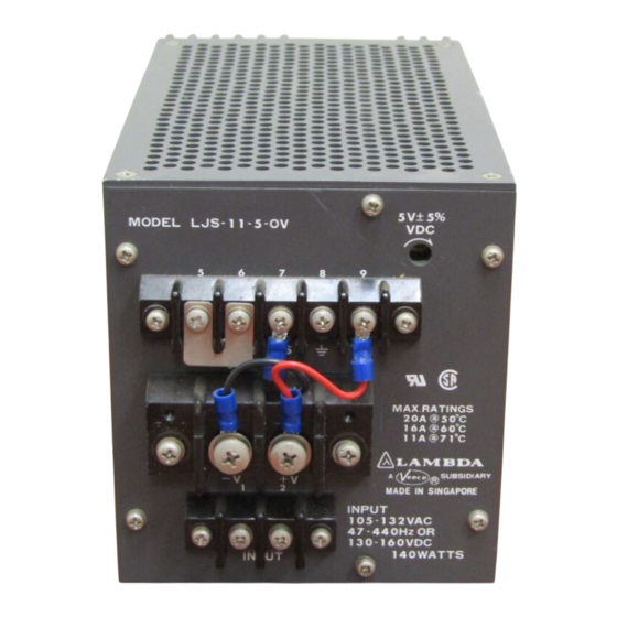 Lambda LJS-10-V Series Instruction Manual