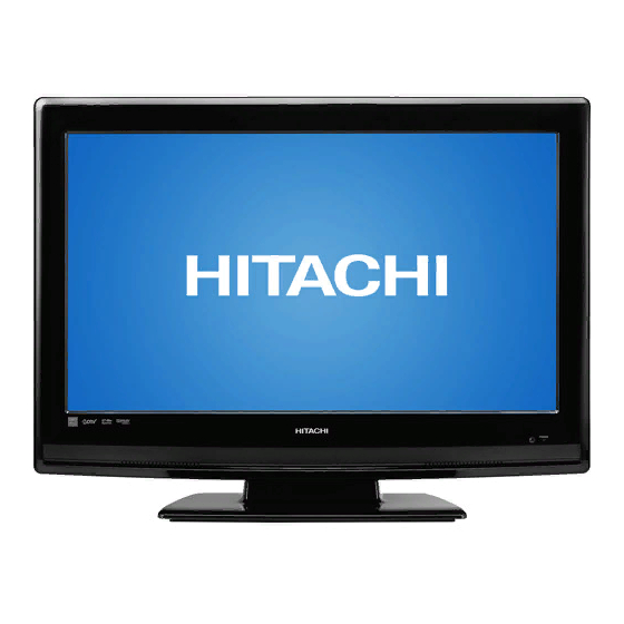 Hitachi L26D204 Manuals