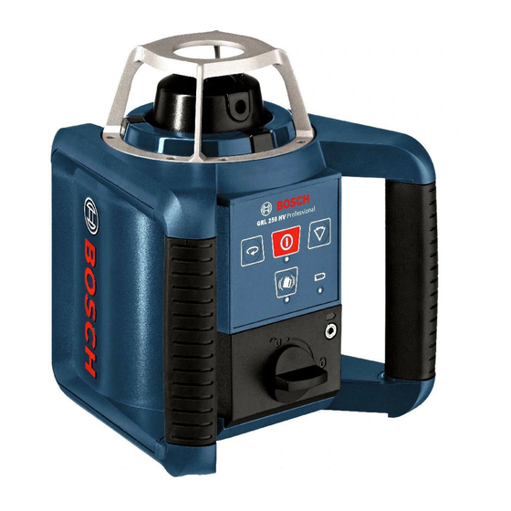 BOSCH GRL 250 HV PROFESSIONAL ORIGINAL INSTRUCTIONS MANUAL Pdf Download ...