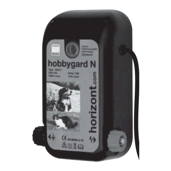 Horizont Agrar hobbygard N 104271 Operating	 Instruction