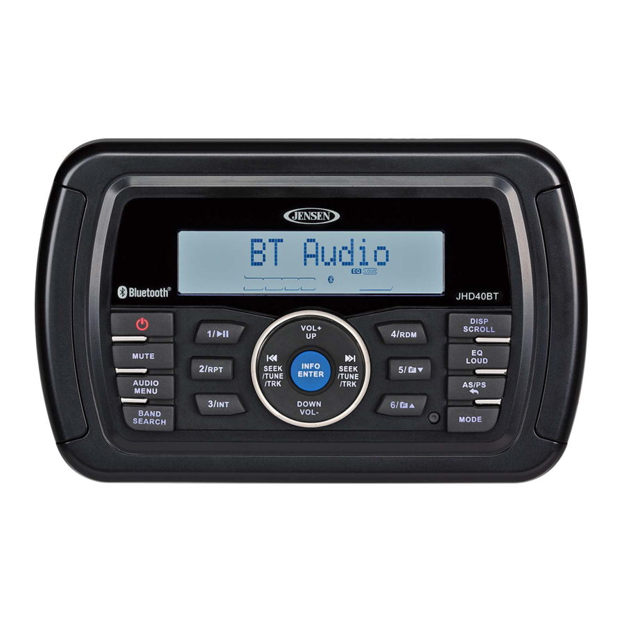 ASA Electronics Jensen JHD40BT Quick Reference Manual