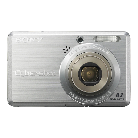 Sony Cybershot,Cyber-shot DSC-S750 Instruction Manual