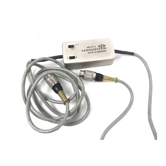 Sennheiser KAT 15 Manual