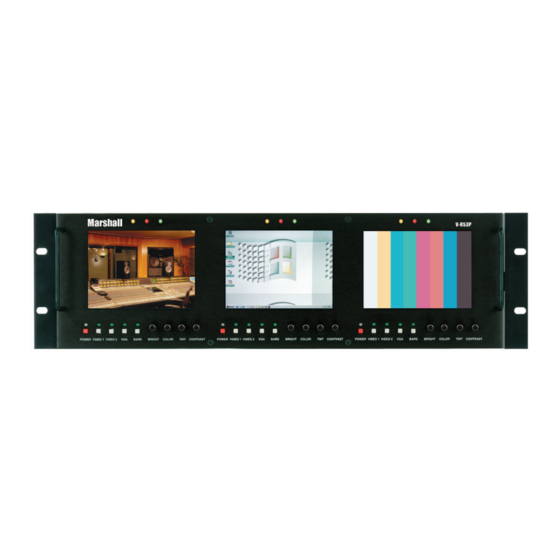 Marshall Electronics Rack Mountable Unit V-R53P-SDI Instruction Sheet
