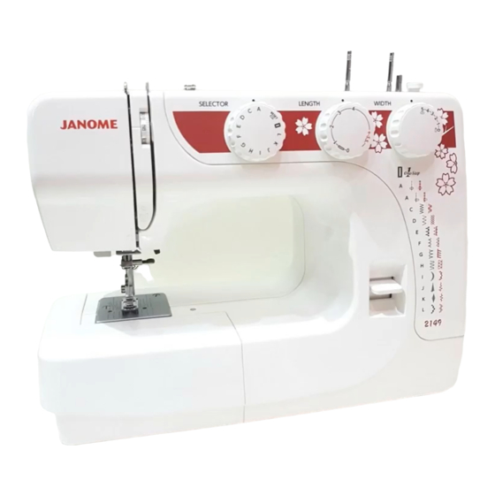 JANOME 2149SX SERVICE MANUAL Pdf Download ManualsLib