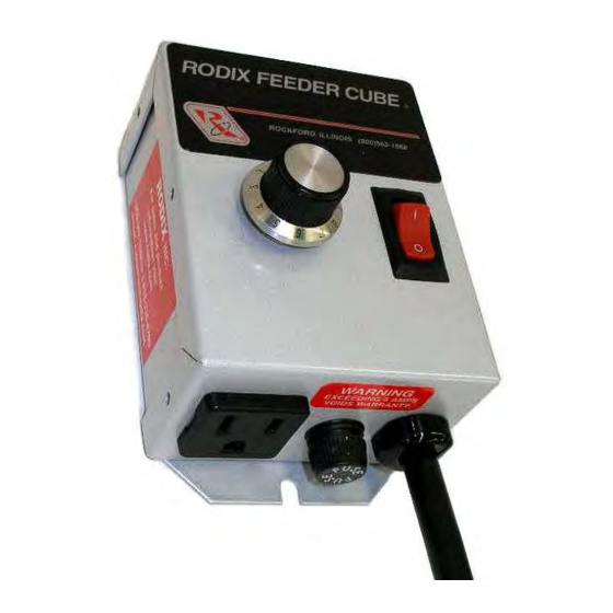 Rodix FC-70 Plus Series Adjustments And Set Up