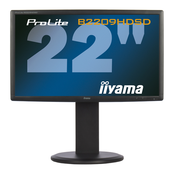 Iiyama ProLite B2209HDSD-1 Manuals