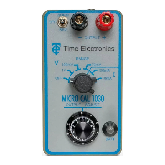 Time Electronics 1030 MicroCal User Manual