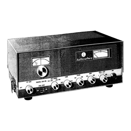 Hallicrafters SR-42 Operating And Service Instructions