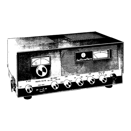 Hallicrafters SR-42 Operating And Service Instructions