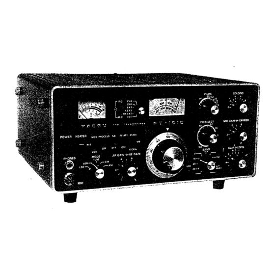 Yaesu FT-101E Instruction Manual