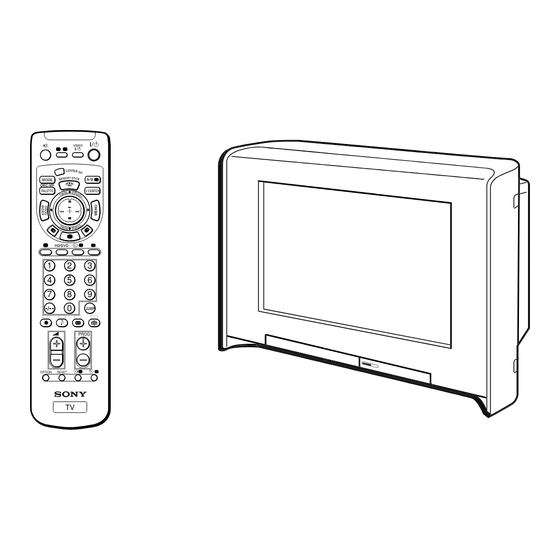 Sony TRINITRON KV-HR29M91 Manuals