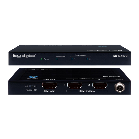 KEY DIGITAL KDDA1X2KDDA1X4KDDA1X8 OPERATING INSTRUCTIONS MANUAL Pdf