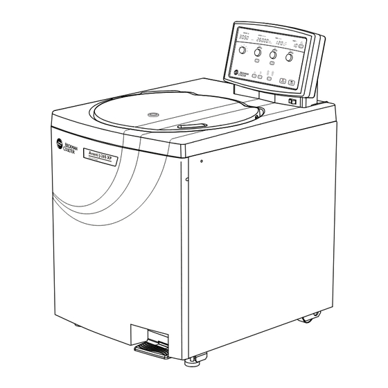 Beckman Coulter Avanti J-26S XP Instructions For Use Manual