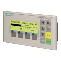 Siemens SIMATIC HMI TP 177micro Operating Instructions Manual
