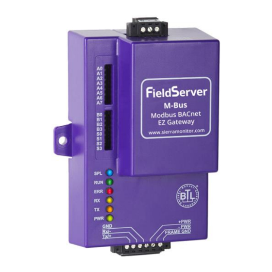 MSA fieldserver EZ Gateway M-Bus to Modbus & BACnet Startup Manual