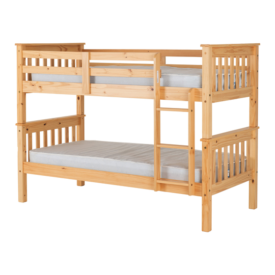 Seconique PANAMA 3' BUNK BED Assembly Instructions