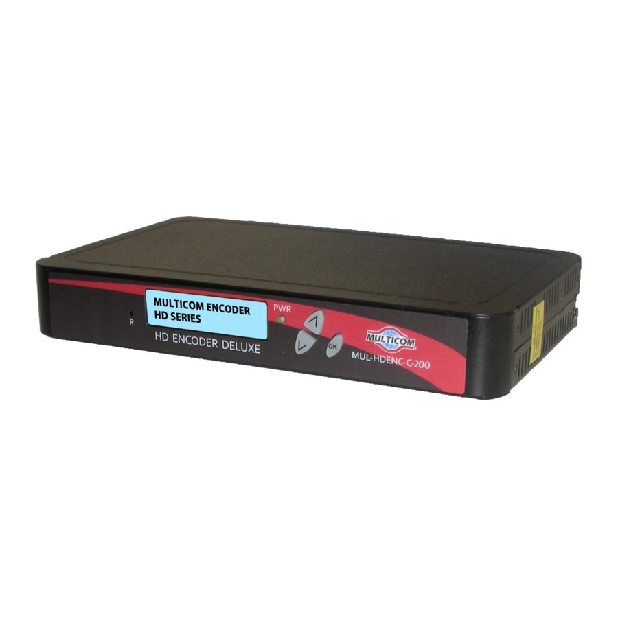 MULTICOM MUL-HDENC-C-200-NA Manuals