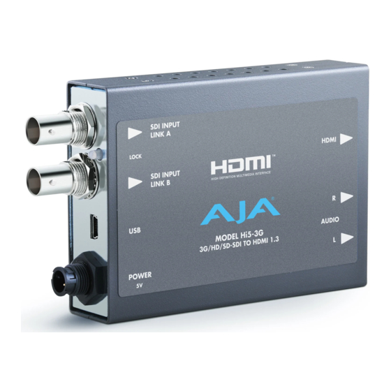 AJA Hi5-3G User Manual