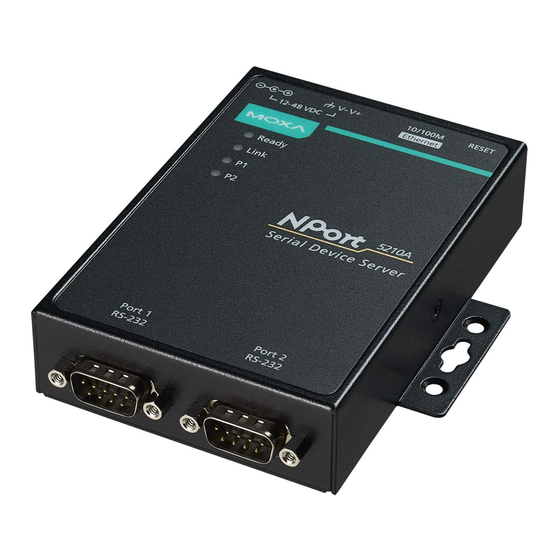 MOXA TECHNOLOGIES NPORT 5210A QUICK INSTALLATION MANUAL Pdf Download ...