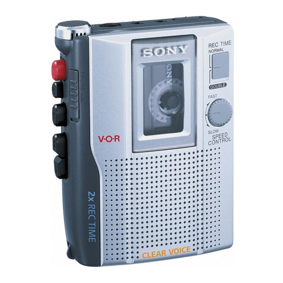AS IS Sony VOR TCM-200DV Handheld Cassette Corder Tape Clear Voice Recorder 