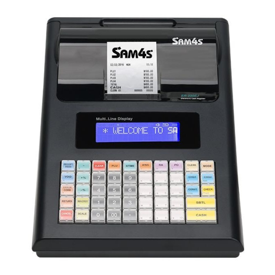 SAM4S ER230EJ OPERATING AND PROGRAMMING MANUAL Pdf Download ManualsLib