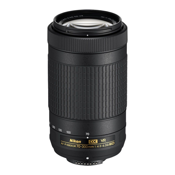 Nikon AF-P DX NIKKOR 70-300mm f/4.5-6.3G ED VR User Manual
