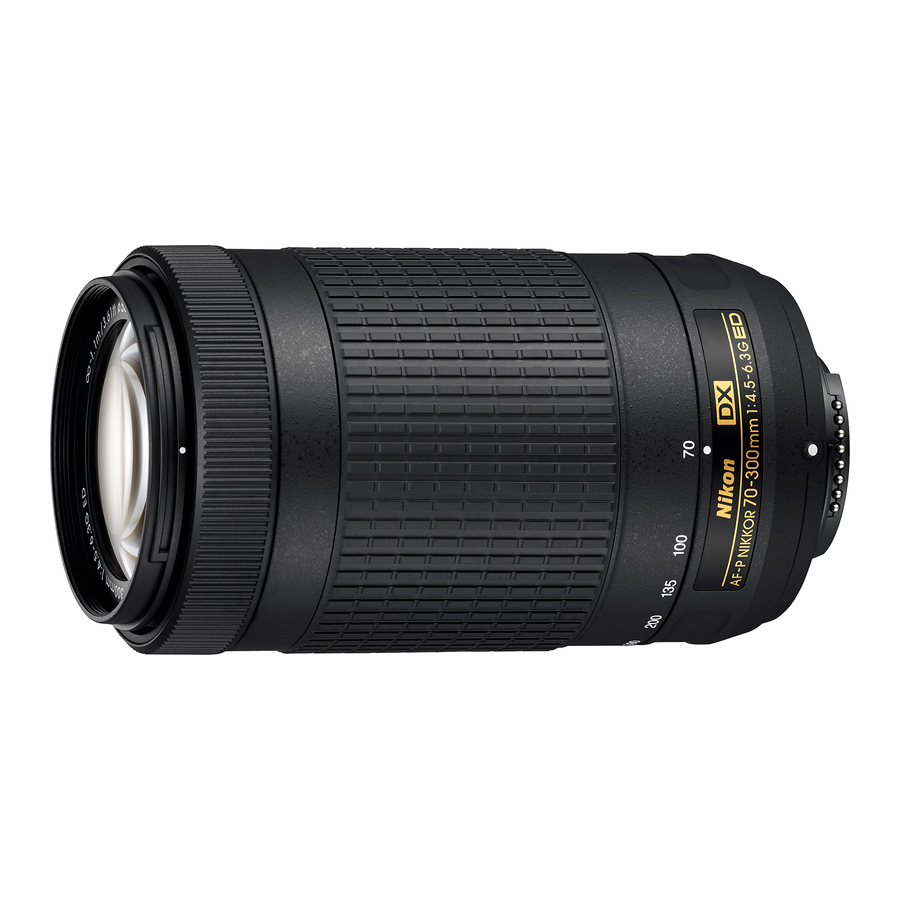 Nikon AF-P DX NIKKOR 70-300mm f/4.5-6.3G ED VR Manual