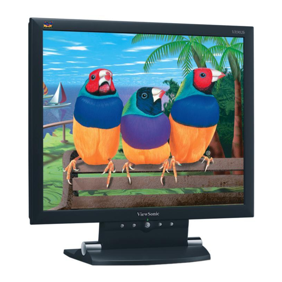 ViewSonic VA902B - 19" LCD Monitor Service Manual
