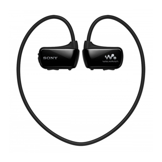 Sony Walkman NWZ-W273S Instructions