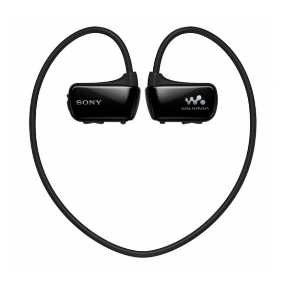 Sony Walkman NWZ-W273S Help Manual