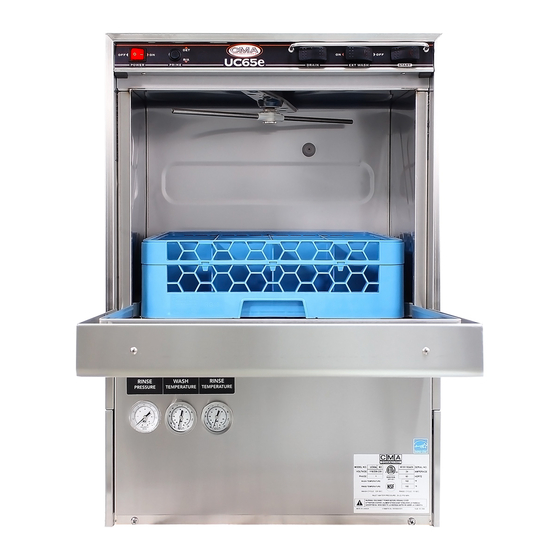 CMA Dishmachines UC65e M2 Installation/Operation Manual With Service Replacement Parts