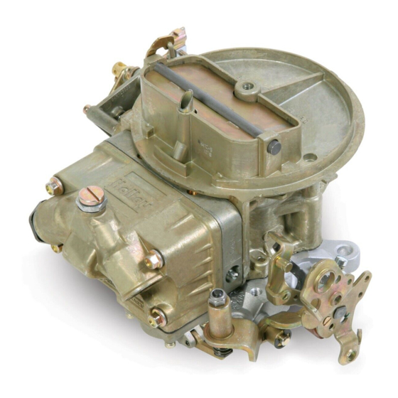 Holley 0-4412S Installation, Tuning, And Adjustment Manual