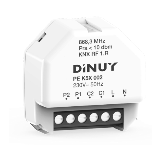 DINUY PE K5X 002 Instruction Manual