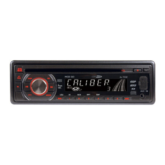 Caliber RCD 263 Installation Manual